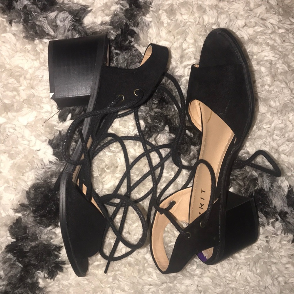 Espirit black sandals